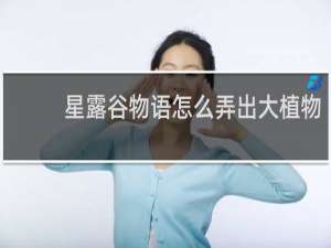 星露谷物语怎么弄出大植物