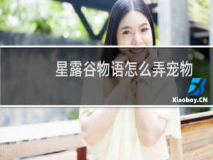 星露谷物语怎么弄宠物