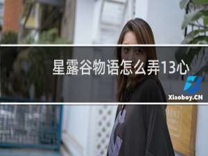 星露谷物语怎么弄13心