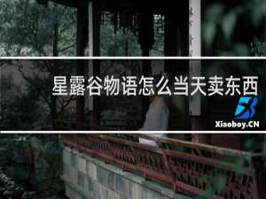 星露谷物语怎么当天卖东西