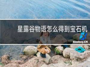 星露谷物语怎么得到宝石机