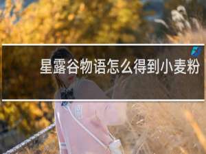 星露谷物语怎么得到小麦粉