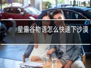 星露谷物语怎么快速下沙漠