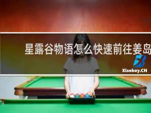 星露谷物语怎么快速前往姜岛