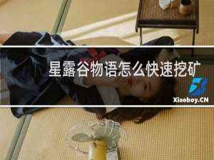 星露谷物语怎么快速挖矿