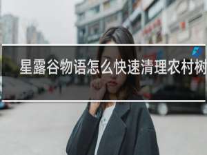 星露谷物语怎么快速清理农村树木