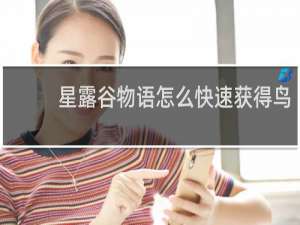 星露谷物语怎么快速获得鸟