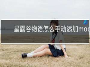 星露谷物语怎么手动添加mod
