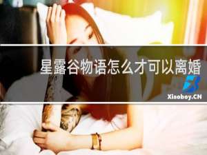 星露谷物语怎么才可以离婚