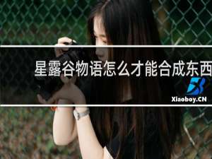 星露谷物语怎么才能合成东西