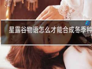 星露谷物语怎么才能合成冬季种子