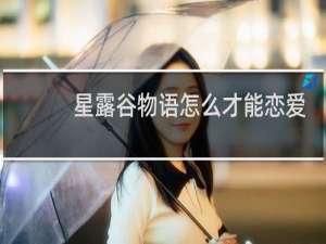 星露谷物语怎么才能恋爱