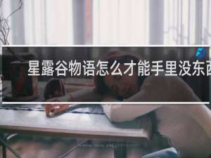星露谷物语怎么才能手里没东西