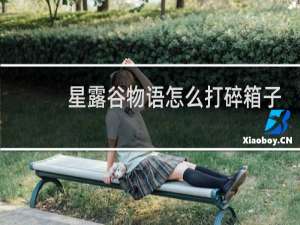 星露谷物语怎么打碎箱子