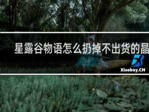 星露谷物语怎么扔掉不出货的晶石