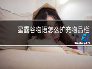 星露谷物语怎么扩充物品栏