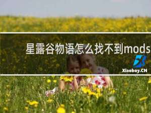星露谷物语怎么找不到mods