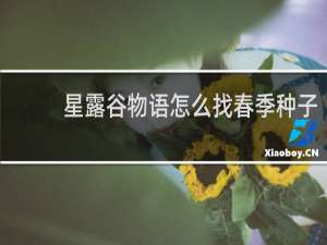 星露谷物语怎么找春季种子