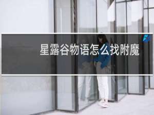 星露谷物语怎么找附魔