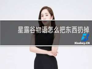 星露谷物语怎么把东西扔掉