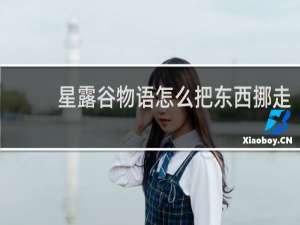 星露谷物语怎么把东西挪走