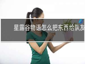 星露谷物语怎么把东西给队友