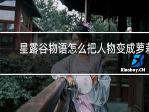 星露谷物语怎么把人物变成萝莉