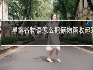 星露谷物语怎么把储物箱收起来