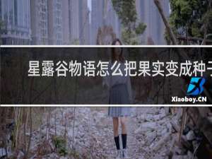 星露谷物语怎么把果实变成种子