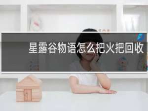 星露谷物语怎么把火把回收