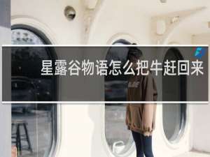 星露谷物语怎么把牛赶回来