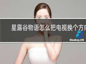 星露谷物语怎么把电视换个方向