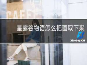 星露谷物语怎么把画取下来