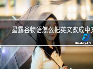 星露谷物语怎么把英文改成中文