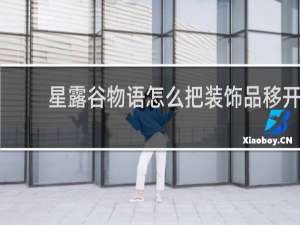 星露谷物语怎么把装饰品移开