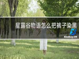 星露谷物语怎么把裤子染黑