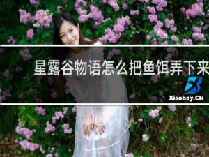 星露谷物语怎么把鱼饵弄下来