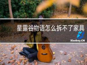 星露谷物语怎么拆不了家具