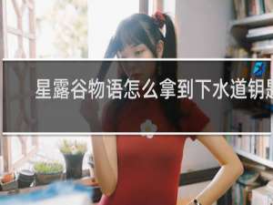 星露谷物语怎么拿到下水道钥匙