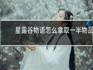 星露谷物语怎么拿取一半物品