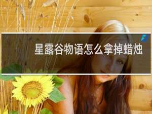 星露谷物语怎么拿掉蜡烛