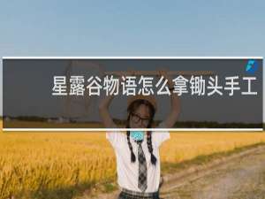 星露谷物语怎么拿锄头手工