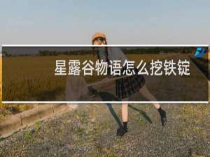 星露谷物语怎么挖铁锭