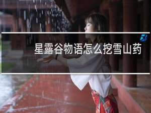 星露谷物语怎么挖雪山药