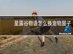 星露谷物语怎么换宠物屋子