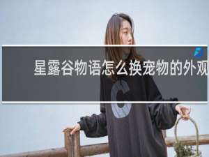 星露谷物语怎么换宠物的外观