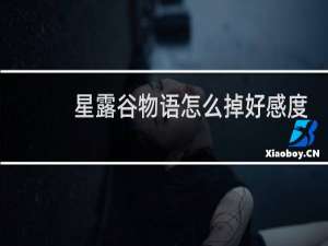 星露谷物语怎么掉好感度