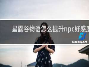 星露谷物语怎么提升npc好感度
