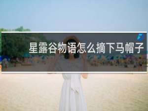 星露谷物语怎么摘下马帽子