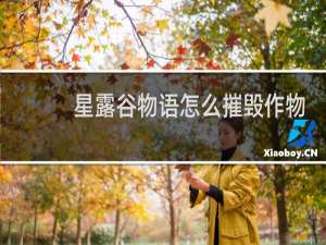 星露谷物语怎么摧毁作物